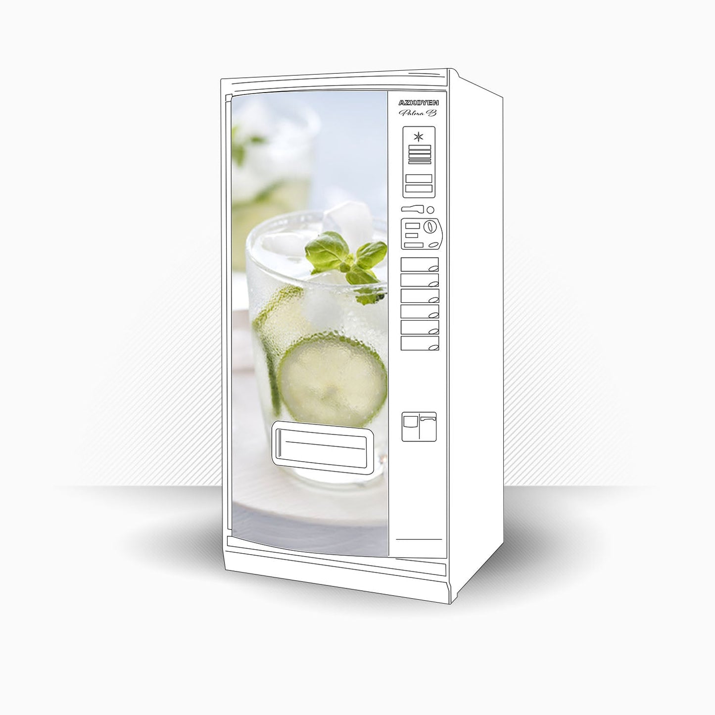 Vinile per pannelli - Watermint 82x185 -Adesivo invertito