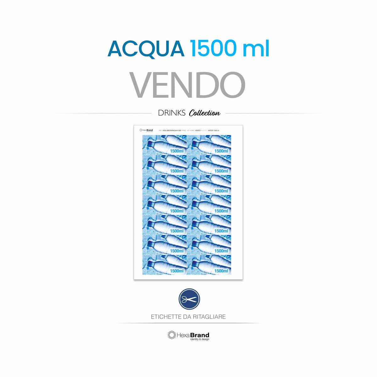 Vendo - Etichette selezione Acqua 500 ml - 1500 ml