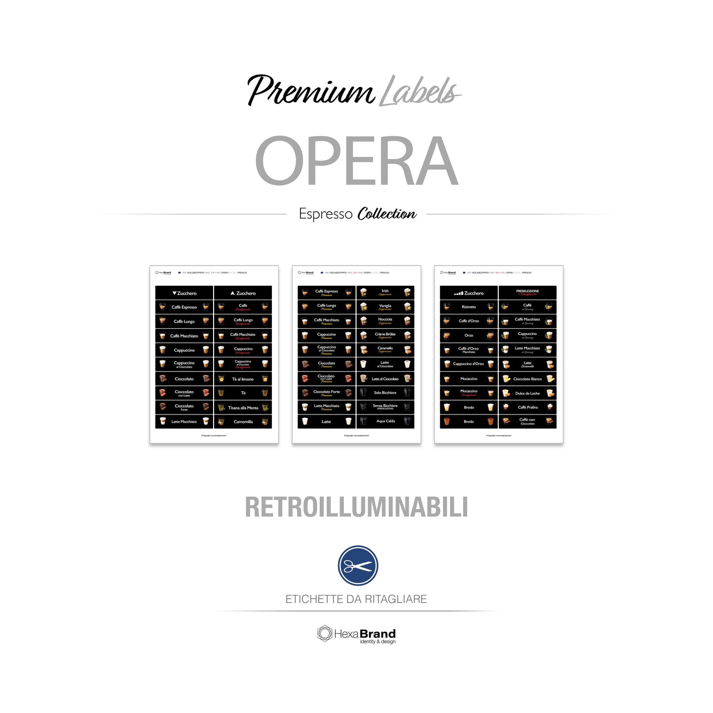 Necta Opera - Etichette di selezione ritagliabili