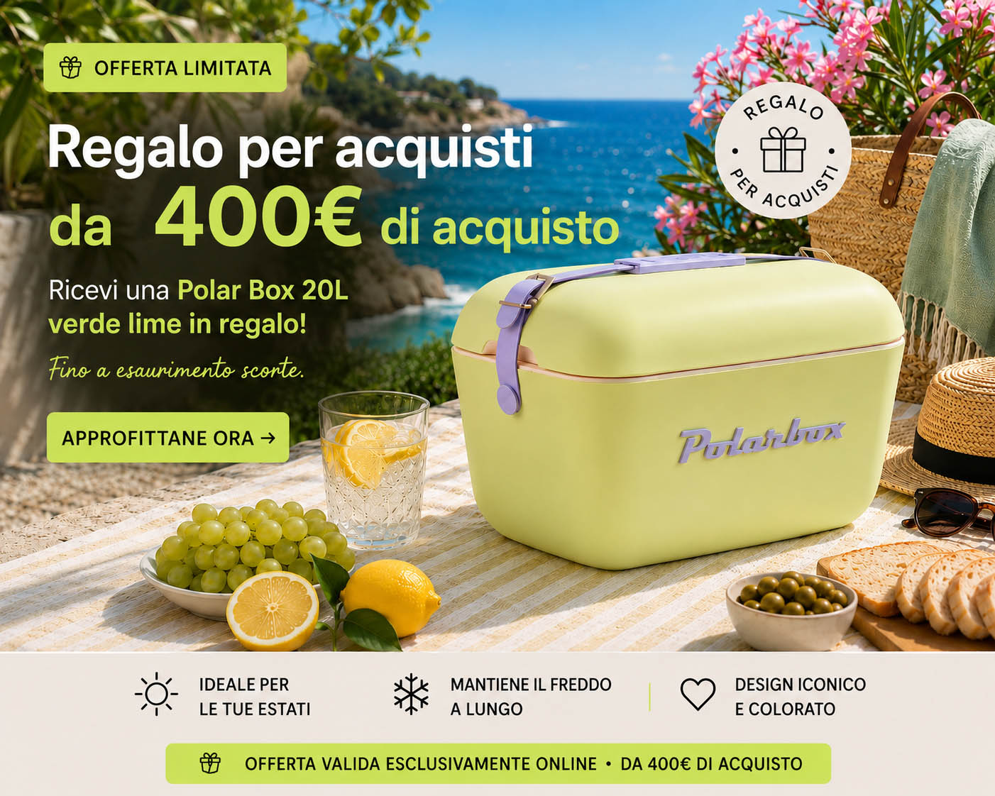Frigorifero portatile Polar Box 20L - Verde Lime