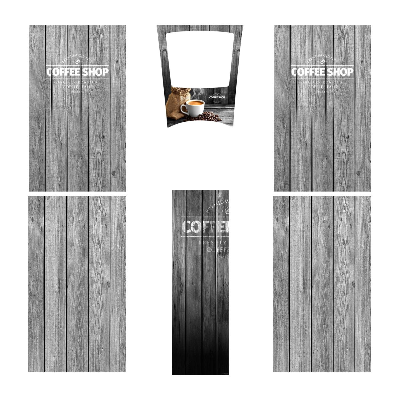 Kit di adesivi in vinile per distributore automatico Necta Brio 3 Coffee Shop