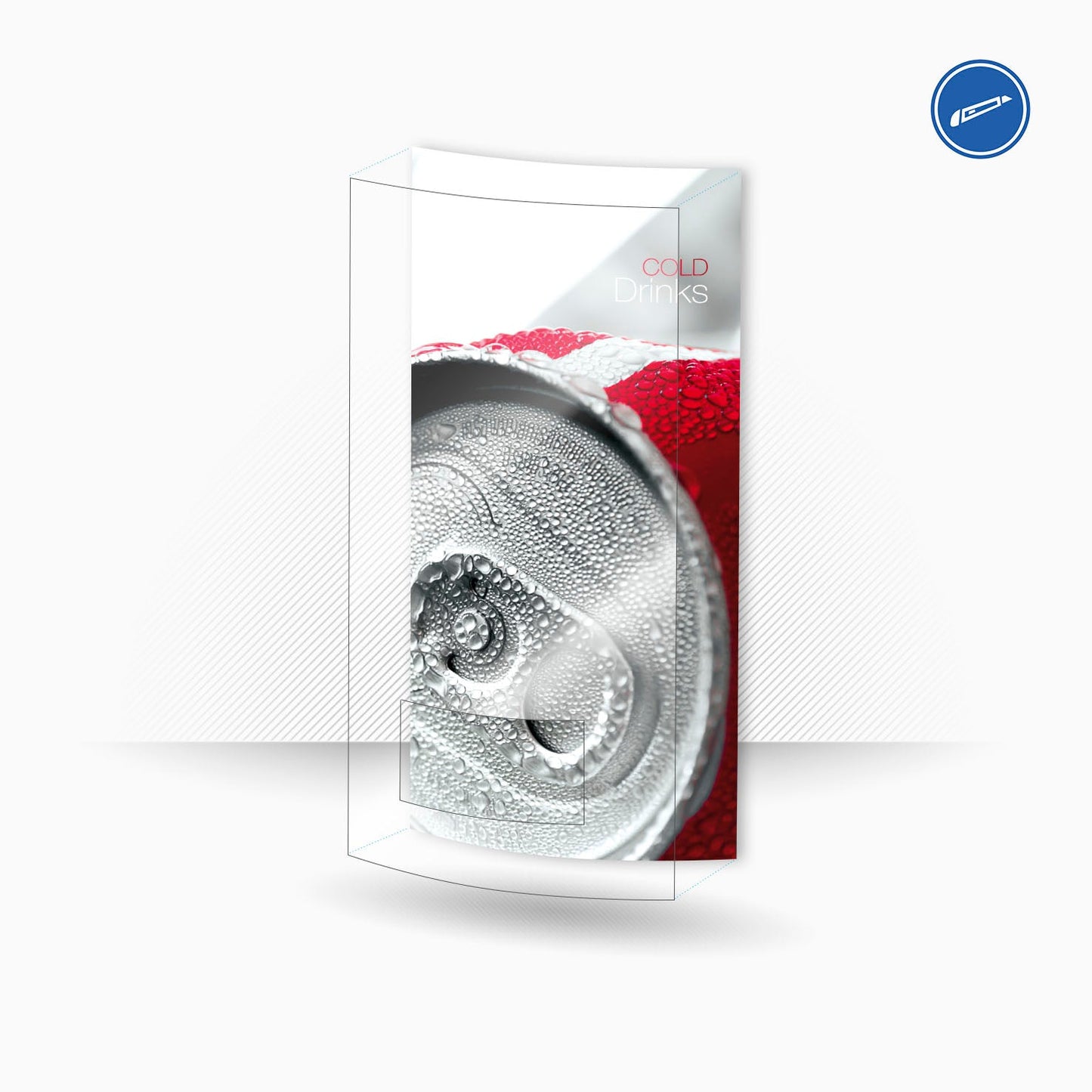 Vinile per pannelli  - Red Coke 82x185cm - Adesivo invertito