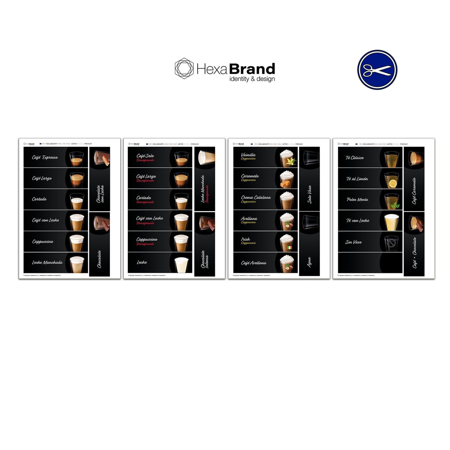 Astro - Etichette di selezione ritagliabili