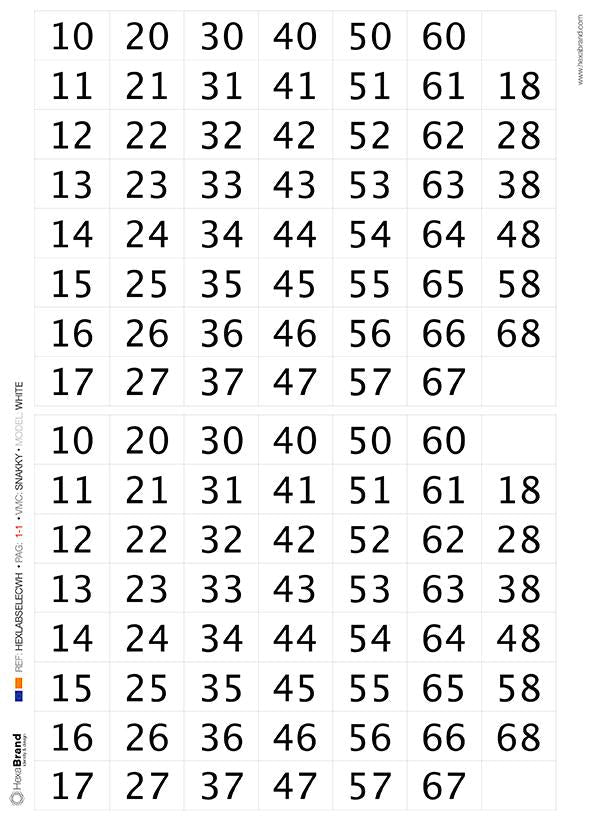 Snakky - Etichette di selezione ritagliabili