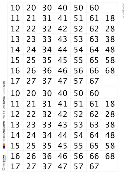 Snakky - Etichette di selezione ritagliabili