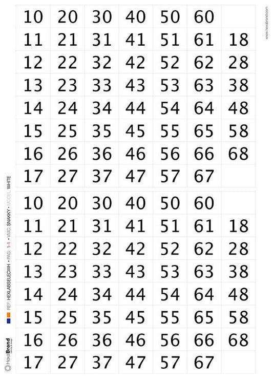 Snakky - Etichette di selezione ritagliabili