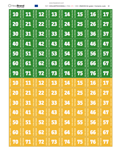 Snakky - Etichette di selezione ritagliabili