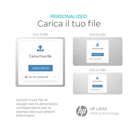 Adesivi informativi - Carichi il suo file