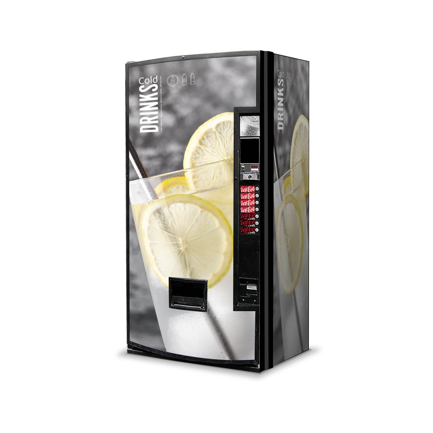 Vinile Drinks per pannelli  - Fresh Lemon - Adesivo invertito