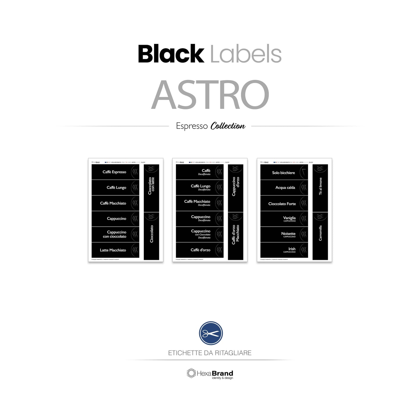 Necta Astro - Etichette di selezione ritagliabili