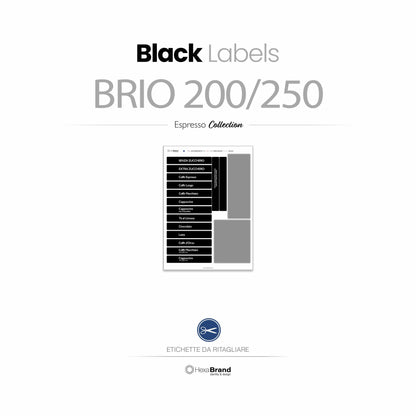 Necta Brio 200-250 - Etichette selezione ritagliabili