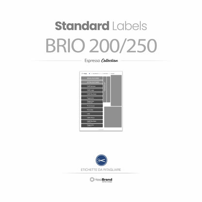 Necta Brio 200-250 - Etichette selezione ritagliabili