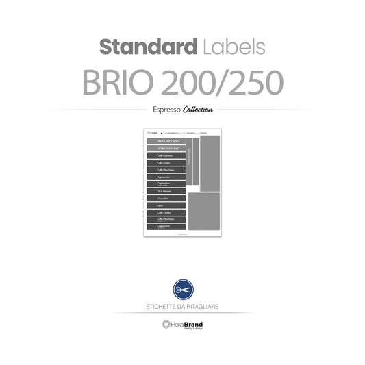 Necta Brio 200-250 - Etichette selezione ritagliabili