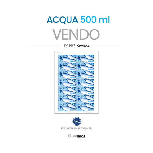 Vendo - Etichette selezione Acqua 500 ml - 1500 ml