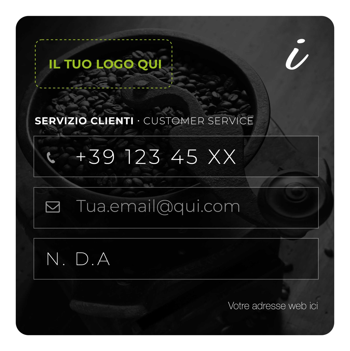 Adesivi informativi - Personalizzabili