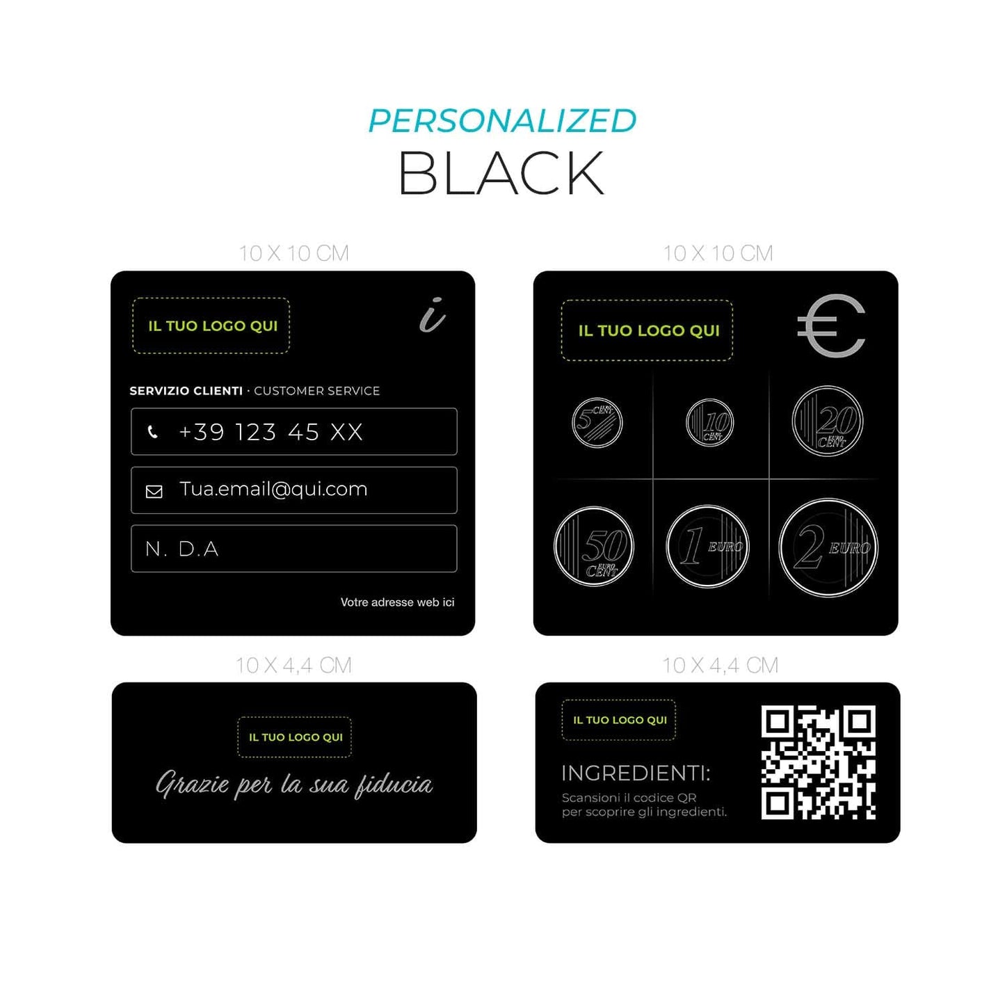 Adesivi informativi - Personalizzabili