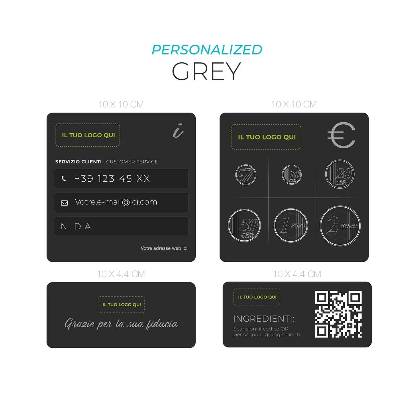 Adesivi informativi - Personalizzabili