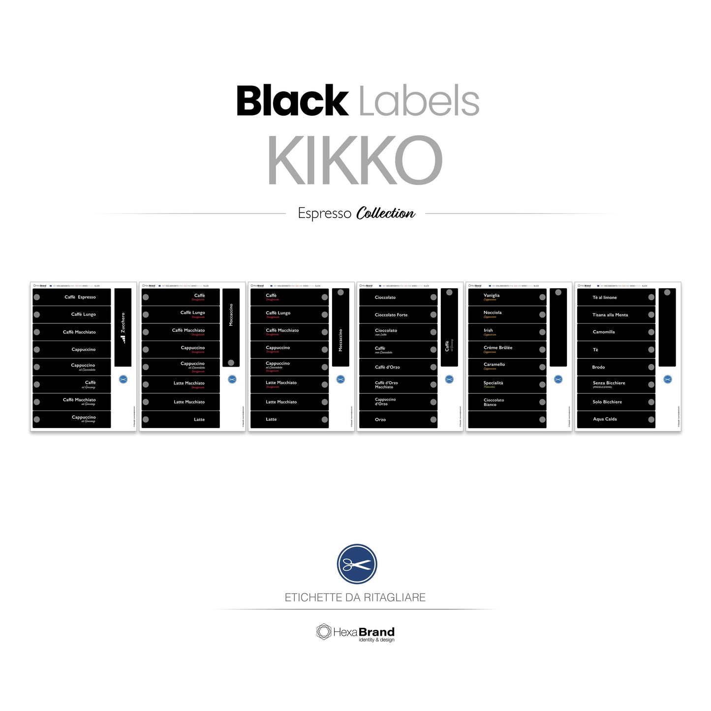 Kikko - Etichette di selezione ritagliabili
