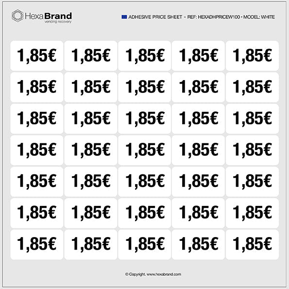 Adesivi prezzo - Vending