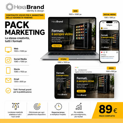 Servizio di creazione di contenuti visivi per il marketing delle aziende del vending