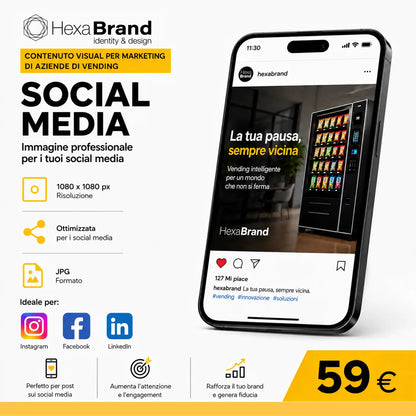 Servizio di creazione di contenuti visivi per il marketing delle aziende del vending