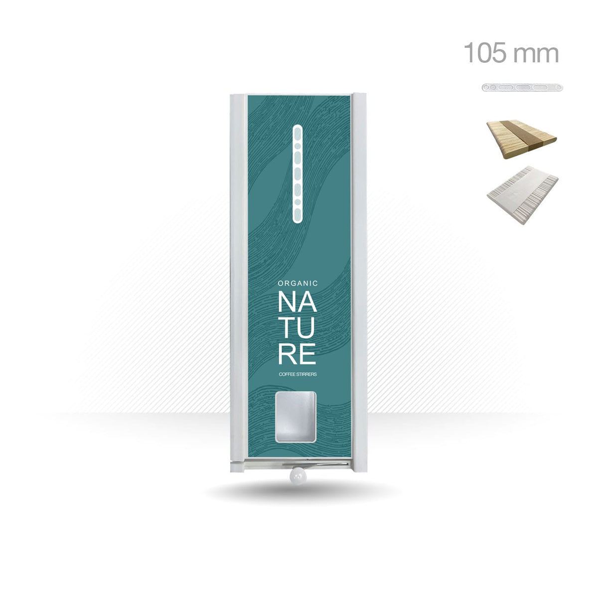 Distributore manuale di palette da 105 mm per distributori automatici. Style Nature Green