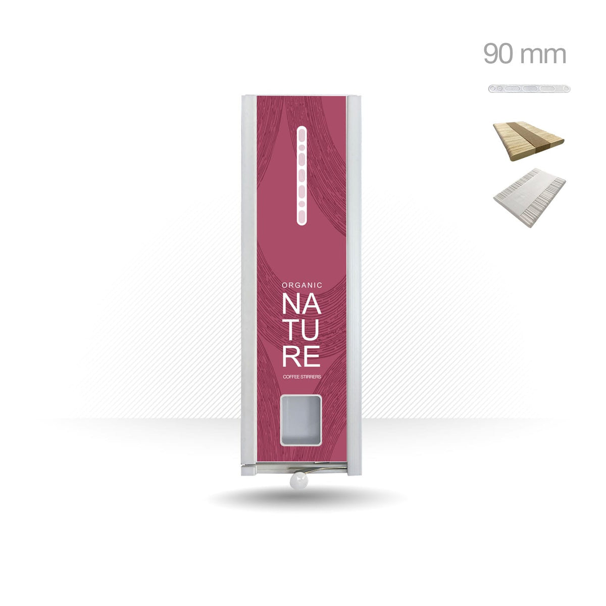 Distributore manuale di palette da 90 mm per distributori automatici. Style Nature Red