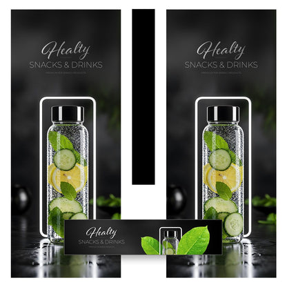 Elementi del kit di adesivi frontali e laterali per distributore automatico Fas 1050 Healty Collection