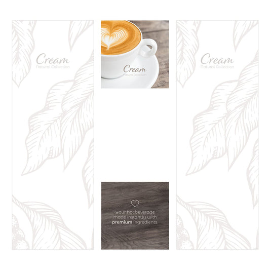 Kit di adesivi in vinile per distributore automatico Necta Barista 600 Cream