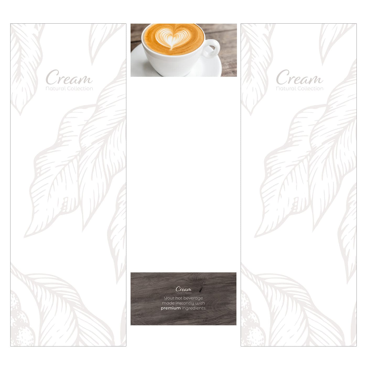 Elementi del kit di adesivi frontali e laterali per distributore automatico Necta Barista Pro 600 Cream
