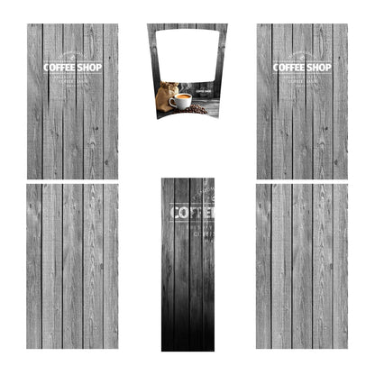 Kit di adesivi in vinile per distributore automatico Necta Brio 3 Coffee Shop
