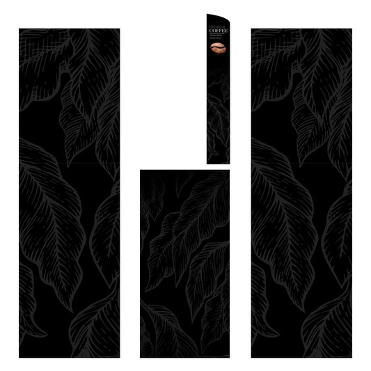 Elementi del kit di adesivi frontali e laterali per distributore automatico Necta Colibri Premium Black