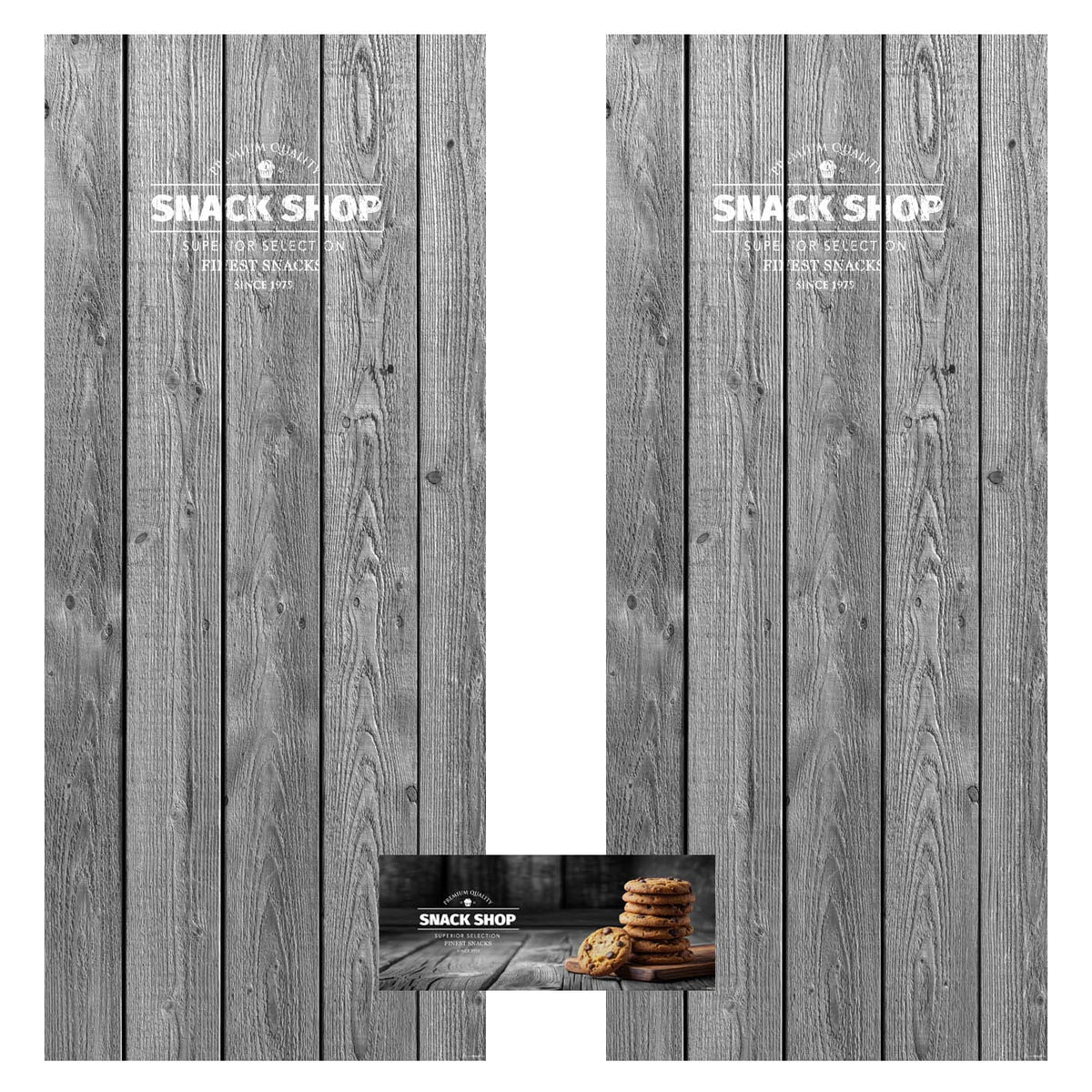 Elementi del kit di adesivi frontali e laterali per distributore automatico Necta Gusto 8 Coffee Shop
