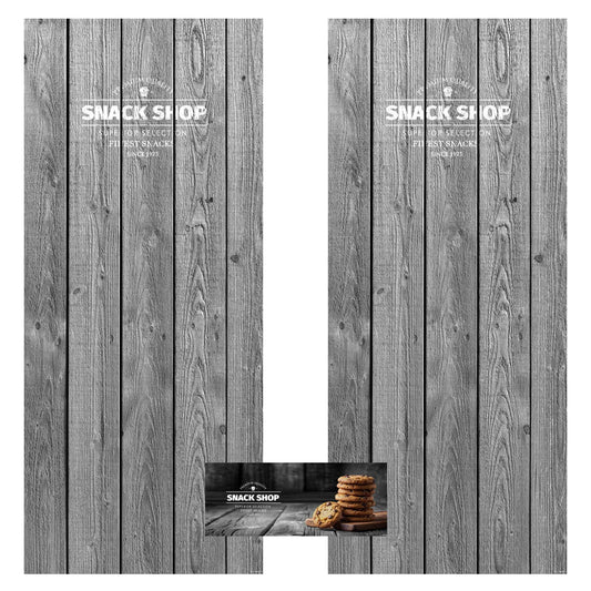 Elementi del kit di adesivi frontali e laterali per distributore automatico Necta Gusto 8 Coffee Shop