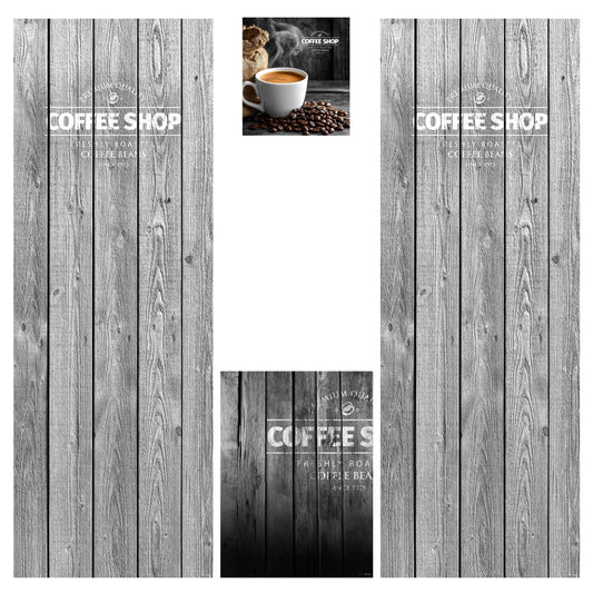 Elementi del kit di adesivi frontali e laterali per distributore automatico Necta Kikko RY Coffee Shop