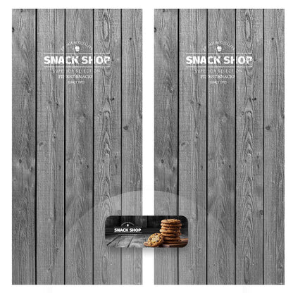 Elementi del kit di adesivi frontali e laterali per distributore automatico Necta Melodia Coffee Shop