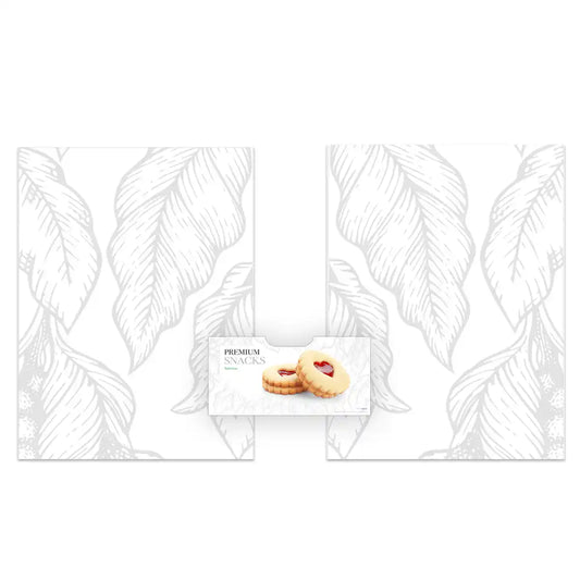 Elementi del kit di adesivi frontali e laterali per distributore automatico Necta Mini Snakky Premium White