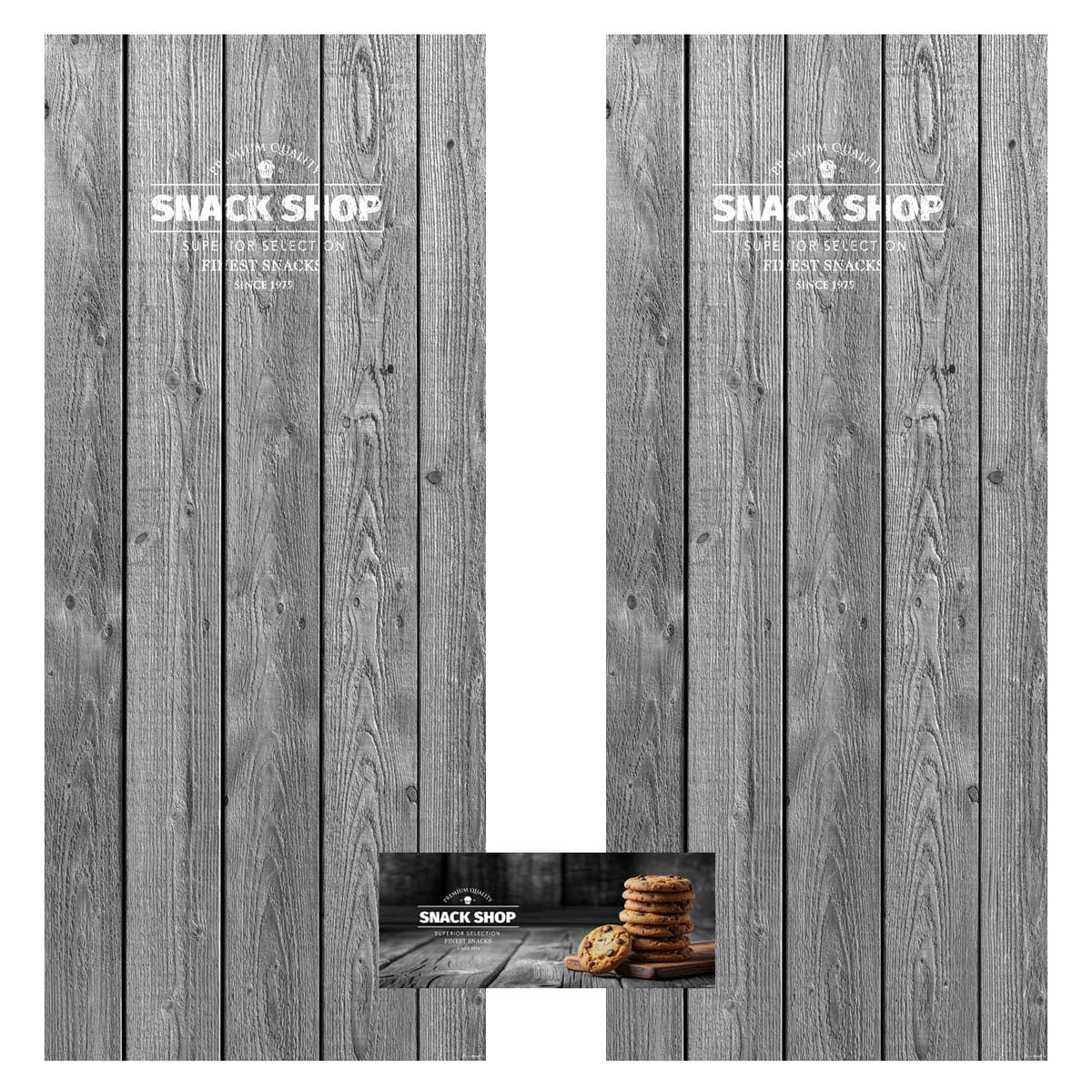 Elementi del kit di adesivi frontali e laterali per distributore automatico Necta Samba Tango Coffee Shop