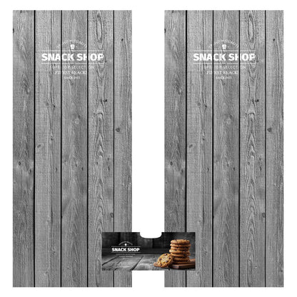 Elementi del kit di adesivi frontali e laterali per distributore automatico Necta Sfera Coffee Shop
