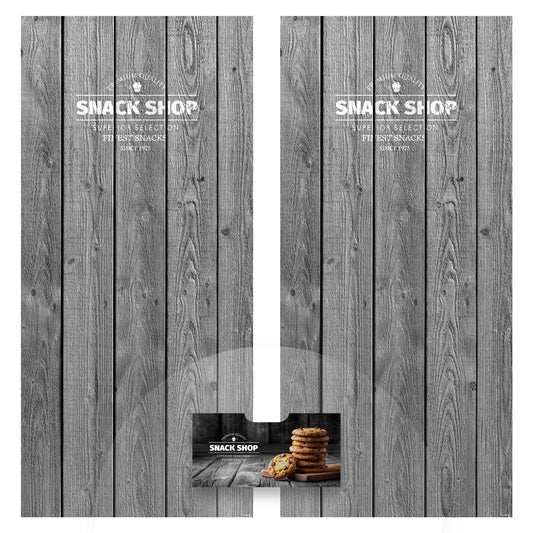 Elementi del kit di adesivi frontali e laterali per distributore automatico Necta Snakky Coffee Shop