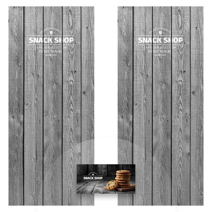 Elementi del kit di adesivi frontali e laterali per distributore automatico Necta Snakky Max Coffee Shop
