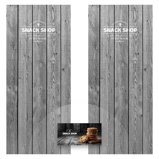 Elementi del kit di adesivi frontali e laterali per distributore automatico Necta Snakky Max Coffee Shop