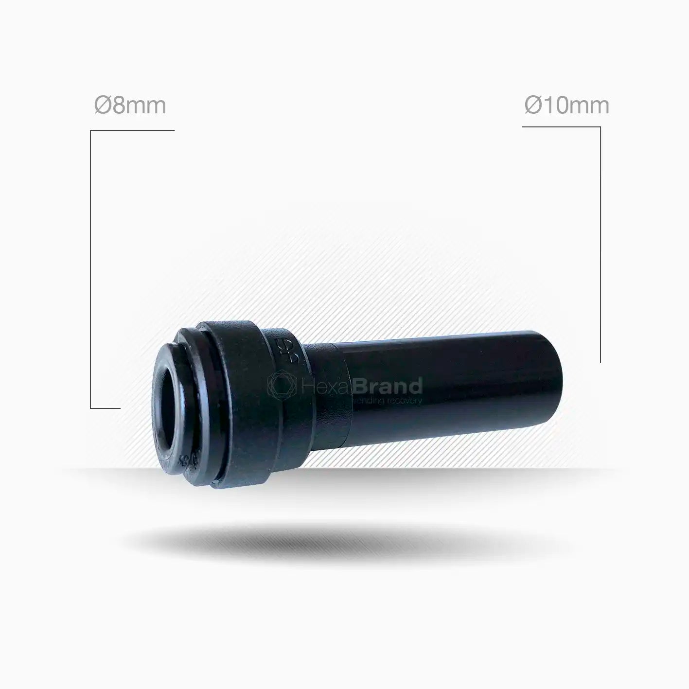 Riduttore John Guest PM061008E Push-Fit da tubo Ø 10 mm a Ø 8 mm