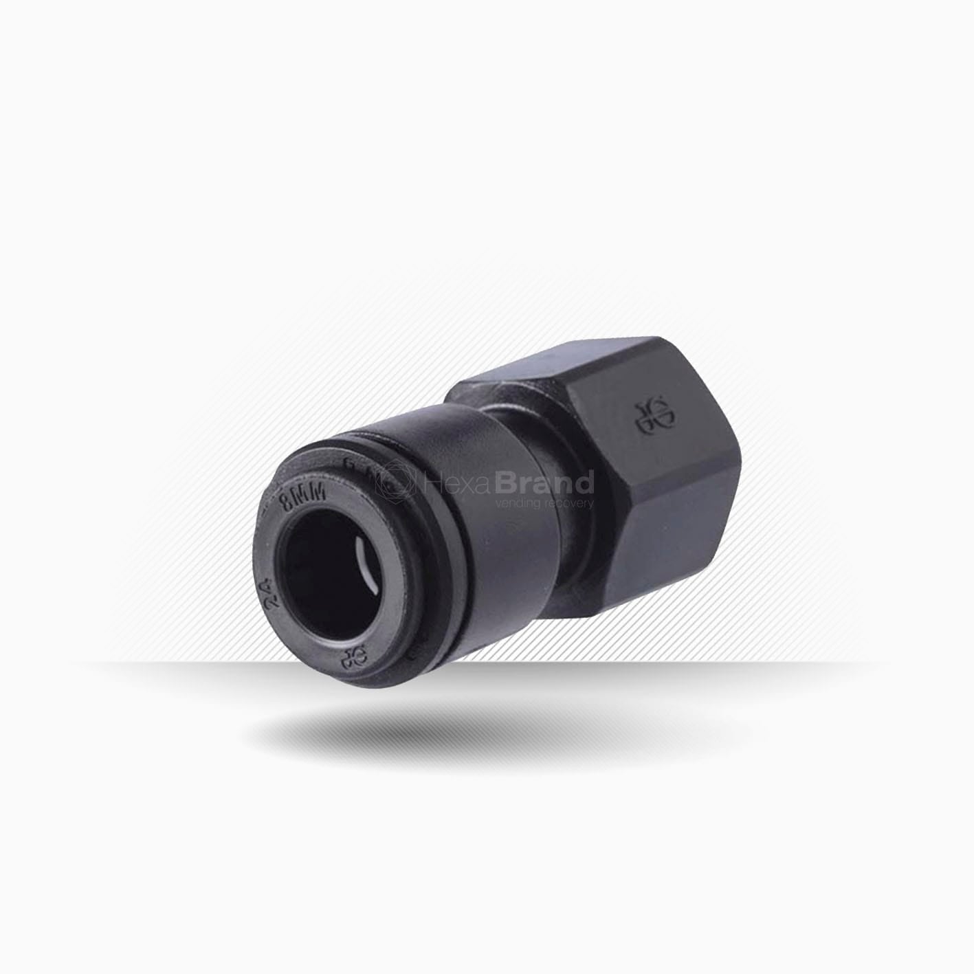 Raccordo femmina John Guest PM450813E Push-Fit 3/8" BSP per tubo Ø 8 mm per connessione testa filtro