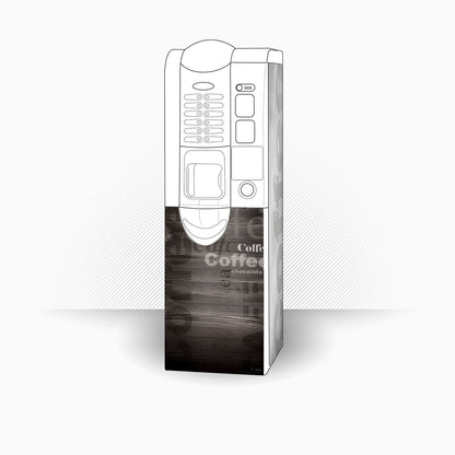 Kit di adesivi in vinile per distributore automatico Fas Perla Black Espresso
