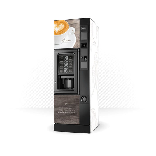 Kit di adesivi in vinile per distributore automatico Necta Barista 600 Colibri Cream