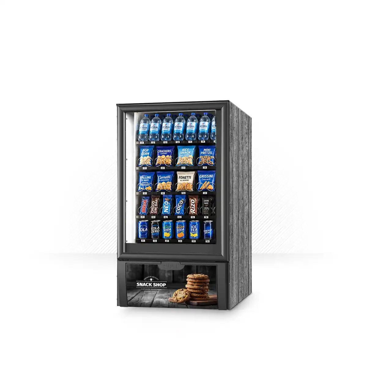 Kit di adesivi in vinile per distributore automatico Necta Gusto 6 Mini Coffee Shop