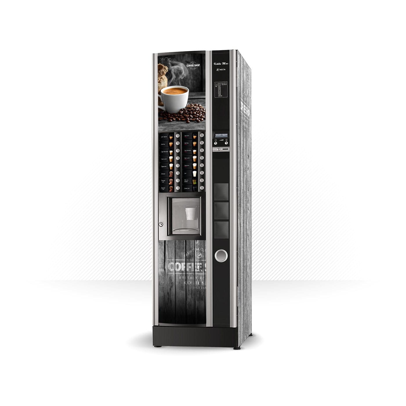 Kit di adesivi in vinile per distributore automatico Necta Kikko Max Coffee Shop