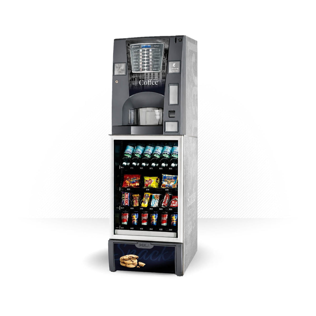 Kit di adesivi in vinile per distributore automatico Necta Mini Snakky Brio 3 Brugge