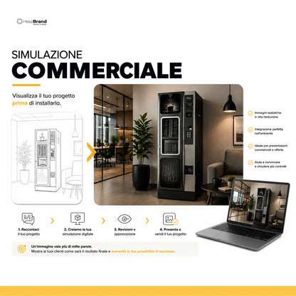 Servizio di simulazione commerciale per distributori automatici